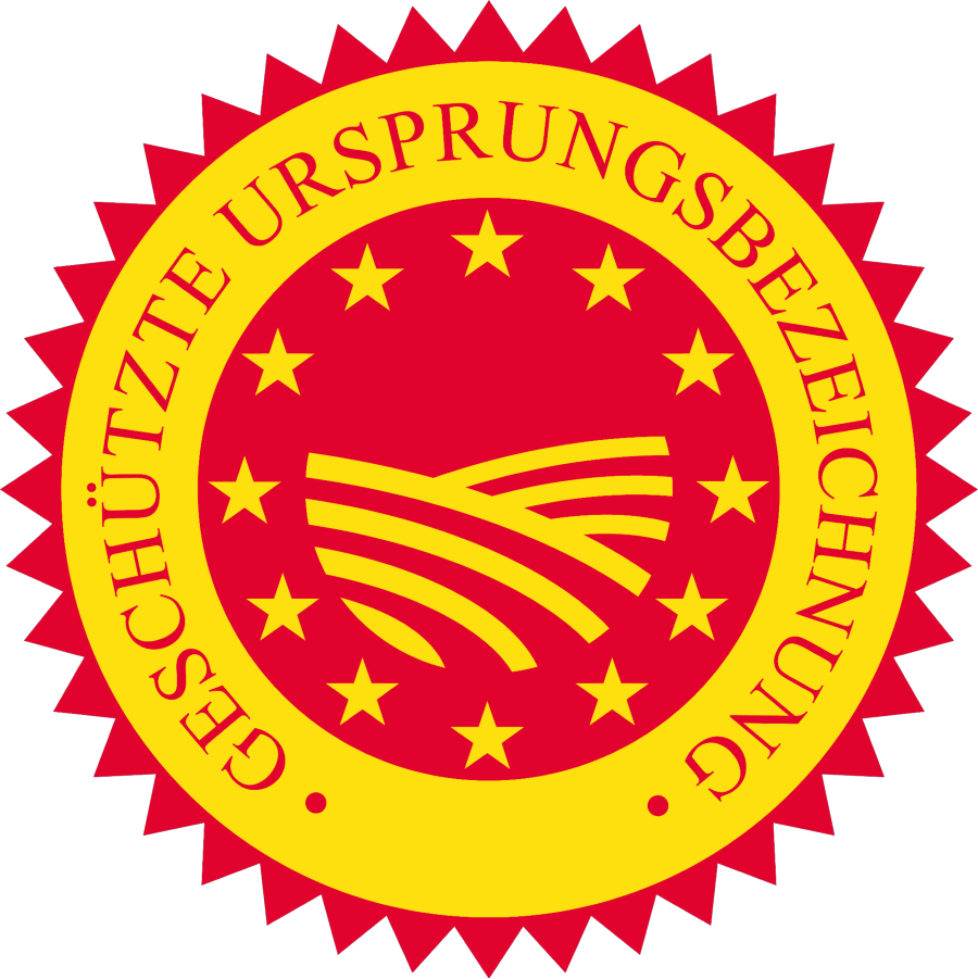 Gelb-rotes Siegel: Geschützte Ursprungsbezeichnung